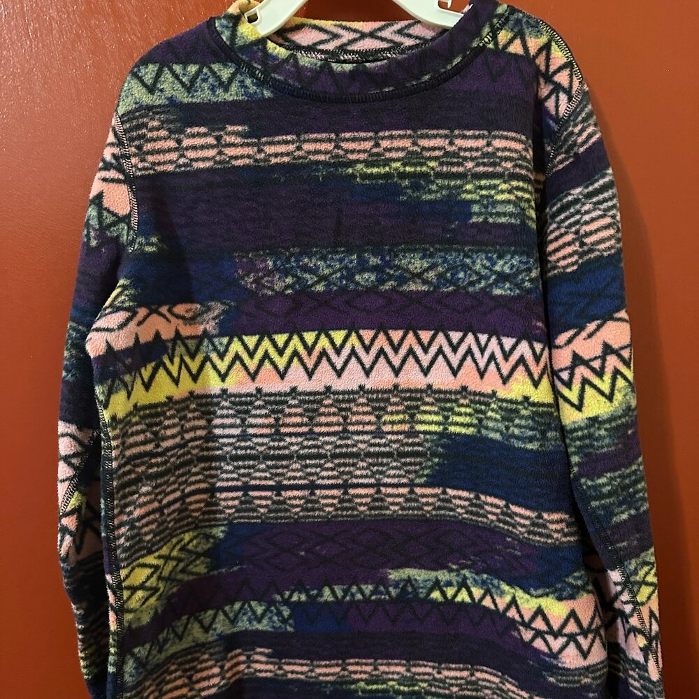 Burton Kid's Purple Pink Geometric Sweater Size Youth Medium Polyester